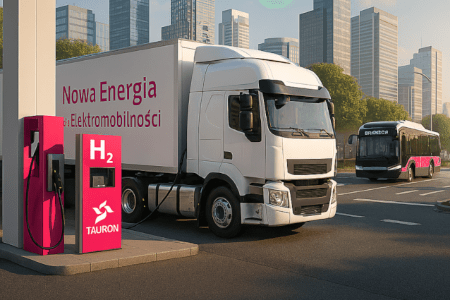 Zdjęcie wygenerowane przez ai. Nowa technologia dla Elektromobilności.